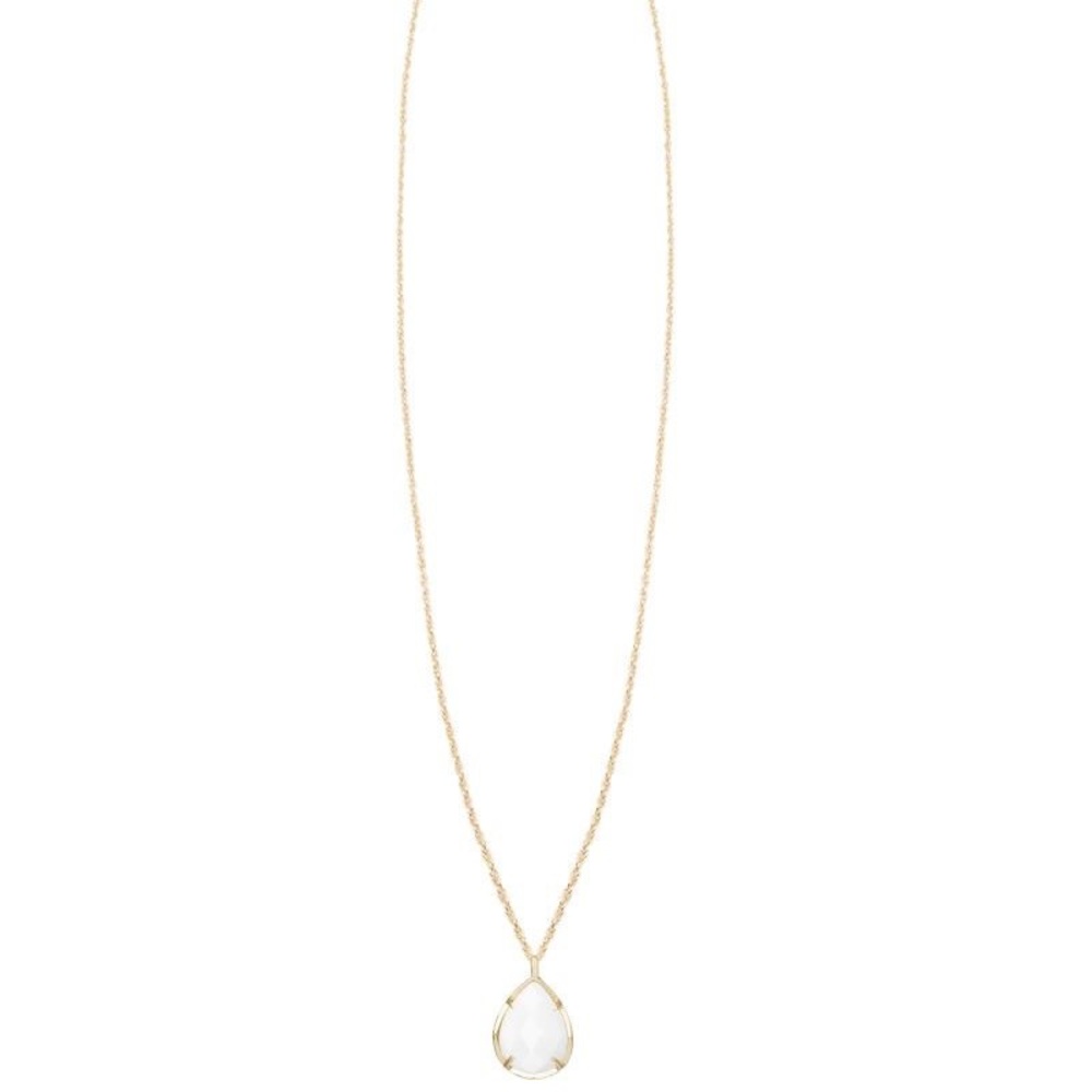 Kendra Scott Gold Kiri Necklace in Ivory Pearl